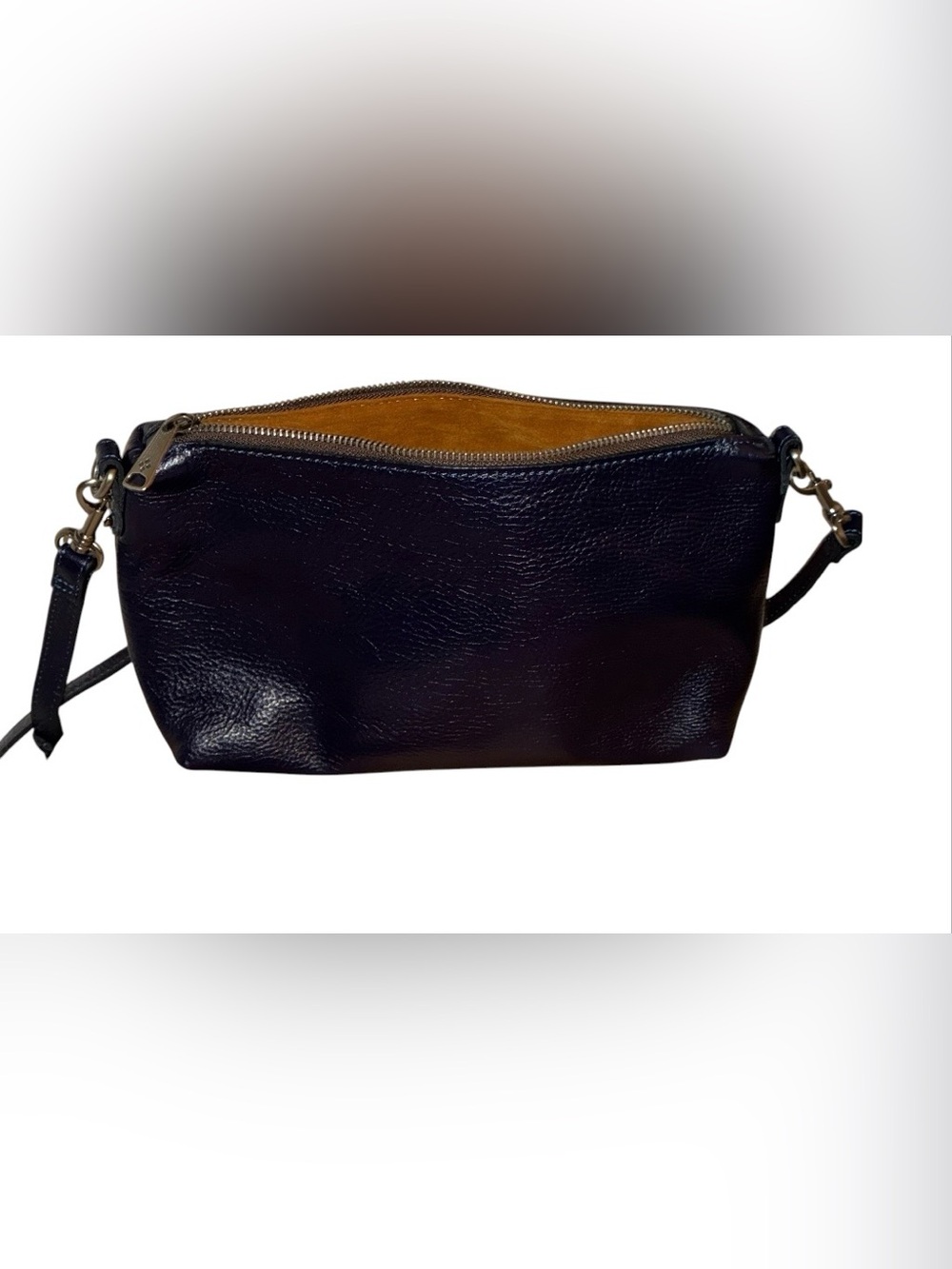 Like New Patricia Nash Classic Navy Leather Cross body Bag - Picture 2 of 16